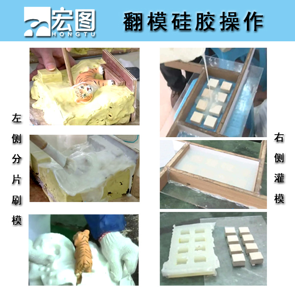 模具硅膠分片模和灌模